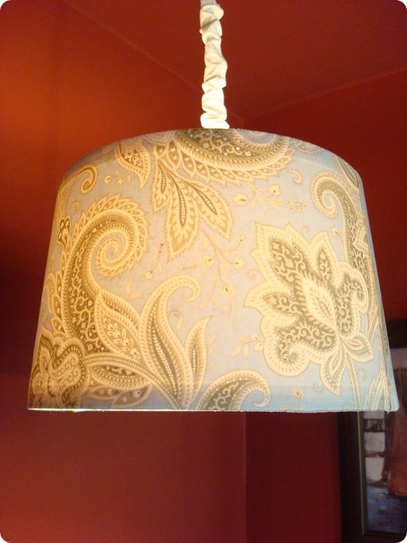 DIY drum shade chandelier from Thrifty Decor Chick